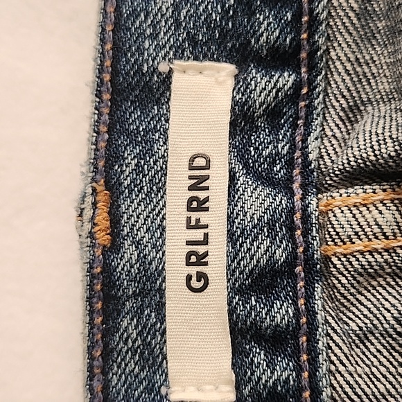 GRLFRND Helena Button Front High-Rise Straight Crop Leg Jeans - Picture 2 of 14